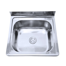 Australia washing basin stainless steel laundry sink with backsplash for bathroom